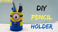 Art and Craft: Minion Pencil Holder! How to Make a Minion Pencil Holder Tutorial! DIY Crafts!