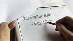 Grand Master Gun Engraver Ken C Hunt Black Leaf Border video Drawing Series leaf