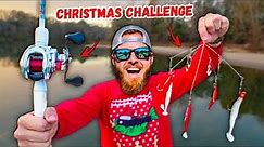 Christmas Gear ONLY Fishing Challenge (SURPRISE Catch!!)