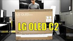 LG OLED C2 Unboxing, Setup, TV and 4K Demo Videos