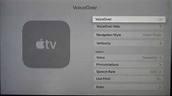 How to Enable or Disable VoiceOver Feature on APPLE TV 4K - Hear Audio Description of Every Setting