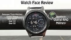Watch Face Review : SamWatch Digital RHO Military Samsung Galaxy Watch Gear S3