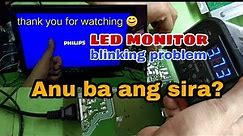 Philips led monitor tv repair|blinking problem done