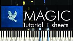 Coldplay - Magic - Piano Tutorial - How to Play + Sheets