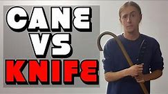CANE VS KNIFE! 3 basic strikes you NEED to know - Cane Masters Technique