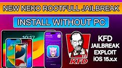 👀😍 NEW Neko Jailbreak Rootfull iOS 15.8.2 Without PC/Computer | kfd Exploit iOS | Dopamine Jailbreak
