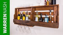 Make a Pallet Wine Rack with Glass Holder in a Day - Easy DIY by Warren Nash