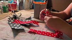Simple bow making for door hangers