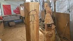 Very Beginner How to carve a Woodspirit chainsaw #1