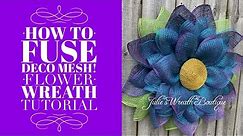 DIY Flower Wreath / How To Make A Wreath / Peacock Wreath