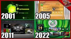 Xbox Dashboard Evolution 2001-2023 (Xbox Original, Xbox 360, One, Series X)
