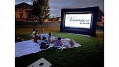 How to set up a backyard movie. DIY outdoor movie in the driveway or the yard, with rear projection