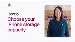 How to choose your iPhone storage capacity | Apple Support