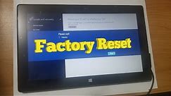 Factory Reset Window Surface Tablet ( RT, 1, 2, 3, 4, 5, 6, Pro )