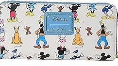 Loungefly Disney Wallet Mickey Mouse Friends Forward & Backward Print Zip Clutch