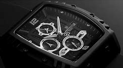 NAVIFORCE 8025 black waterproof chronograph sports watch for men