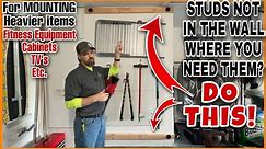 💪How To Reinforce A Wall That Does Not Have Studs Where You Need Them! Easy Step By Step Guide