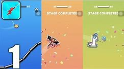 Stickman Hook - Tutorial Part 1- Gameplay Walkthrough (Android, iOS)