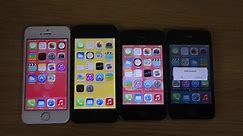 iPhone 5S vs. 5 vs. 4S vs. 4 iOS 7.1.1 - Which Is Faster - video Dailymotion