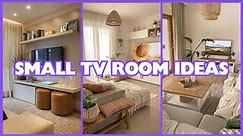 SMALL TV ROOM IDEAS 9 WAYS TO STYLE AND ARRANGE TV IN A TINY SPACE | SMALL APARTMENTS TV ROOM IDEAS