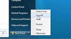 How to log off in Windows 7