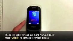 How to Unlock Samsung Rugby 3 III SGH-A997 to work on other Networks Unlocking Instructions