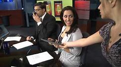 News Anchor tricked into licking iPad on April Fools' Day 2011