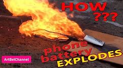 Explosion of lithium-ion phone batteries [How is it] #BATvsIBP