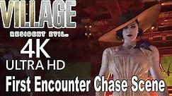 Resident Evil 8 Village - Lady Dimitrescu First Encounter Chase Scene [4K]