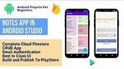 Notes app in android studio | android app projects for beginners | android app project