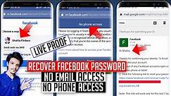 Recover Facebook Password Without Email or Phone Number | Reset Facebook Password | 2023