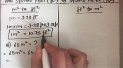 HOW TO CONVERT SQUARE FEET (ft^2) TO SQUARE METER (m^2) AND SQUARE METER TO SQUARE FEET
