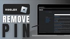 How To Remove Account Pin In Roblox If You Forgot - Complete Guide