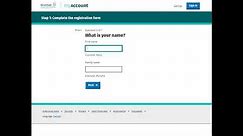How to register for myAccount