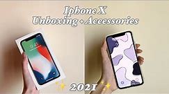 Iphone X unboxing 2021 + Accessories