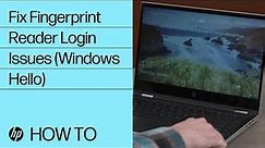 Fixing Fingerprint Reader Login Issues (Windows Hello) | HP Notebook PCs | HP Support