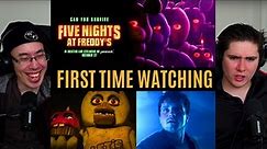 REACTING to *Five Nights at Freddy's* IT'S PRETTY GOOD!! (First Time Watching) Horror Movies