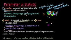 Parameter vs Statistic