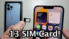 iPhone 13 /13 Pro How to Insert SIM Card!