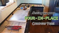 DIY POUR in PLACE concrete countertops
