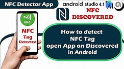 NFC detector app | detect NFC tag android | NFC Tag programming in Android Studio