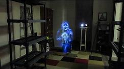 Halloween Ghost Hologram Fog Screen Projection Using Water Vapor