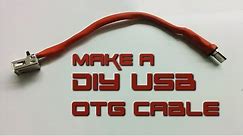 How to make USB OTG "On-The-Go" cable