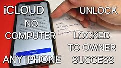 iCloud Unlock iPhone 5,6,7,8,X,11,12,13,14,15 Locked to Owner Remove without Computer Success✔️