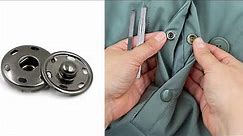 How to fix a ready-to-wear metallic “press button”tutorial step by step