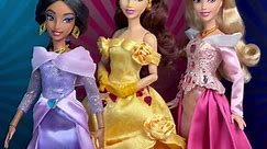 NEW Disney Princess Radiance Collection✨👑 huge THANK YOU to @MattelCreations for gifting me these dolls for free! I’m genuinely so impressed, especially in person these dolls will blow you away! From their faces, to dress materials, & packaging ! It’s a real delight to see the Princesses done this well ! Belle is available now, Jasmine on 9/22, & Aurora on 11/3 ! #disneyprincess #belle #beautyandthebeast #aladdin #jasmine #sleepingbeauty #aurora #disneydolls #barbie #dolls #unboxing #mattel