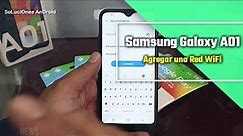 Samsung Galaxy A01 Agregar Red WiFi