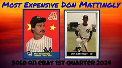 Don Mattingly Most Expensive eBay Sales Baseball Cards - 1st Quarter 2024