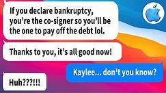 【Apple】My MIL unilaterally made me a co-signer for her debts, “If you declare bankruptcy, the...