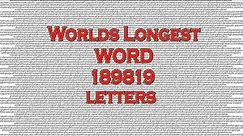 Worlds longest word - 189819 Letters - Titin